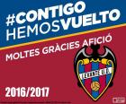 O Levante Union Deportiva de volta à primeira divisão espanhola. Depois de vencer o campeonato 123, 2016-2017