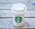 Um copo de Starbucks, para beber café, chá ou qualquer bebida