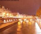 Rio Sena, à noite, Paris