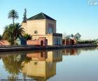 O jardins foram construídos no século XII pelo califa almóada Abd al-Mu'min, Menara situam-se para o oeste de Marrakech, Marrocos