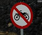 Sinal Proibido Motocicleta