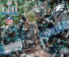 Philadelphia Eagles, campeões do Super Bowl 2018 batendo o New England Patriots 41-33. Este é seu primeiro Super Bowl