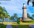 O farol do Castillo Grande em Cartagena, Colômbia