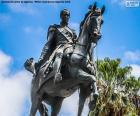 Simón Bolívar (1783-1830), foi um político venezuelano e militar, fundador da República de Gran Colômbia e Bolívia