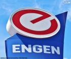 Logotipo de Engen Petroleum uma empresa sul-africana de petróleo e gás. Está presente em mais de 20 países, principalmente na África e as ilhas do Oceano Índico