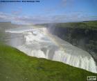 As cataratas de Gullfoss uma queda de água da Islândia, situada na região de Sudurland