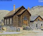 Igreja Metodista na cidade fantasma de Bannack, Montana, Estados Unidos