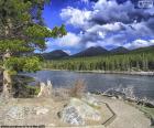 Imagem bonita do Rio Colorado como passa através do estado de Nevada, Estados Unidos