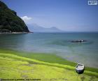 Bela imagem de uma praia na costa oeste de Kyushu, no Japão