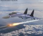 O Sukhoi Su-35 é um caça multifunção de um assento único e bimotor desenvolvido pela empresa russa Sukhoi