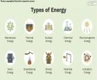 Energia é a capacidade de fazer mudanças ou trabalhar. Pode ocorrer na natureza de diferentes maneiras ou tipos