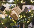 Pequenos livros de enfeite de Natal