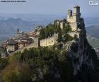 A Torre Guaita, construída no século XI. É a fortaleza mais importante de San Marino, e está localizada no ponto mais alto do Monte Titã, San Marino