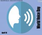 Dia Mundial da Voz, 16 de abril, com a intenção de disseminar a necessidade de atendimento por voz