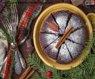 Um delicioso bolo de chocolate para celebrar o Natal