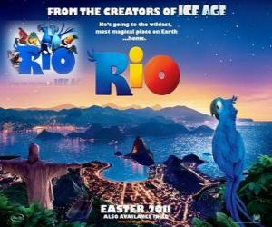 Puzle Rio poster do filme, com belas vistas sobre a cidade do Rio de Janeiro