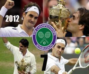 Puzle Roger Federer campeão de Wimbledon 2012