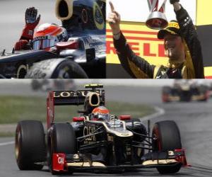 Puzle Romain Grosjean - Lotus - grande prêmio do Canadá (2012) (2º lugar)