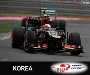 Puzle Romain Grosjean - Lotus - Grande Prémio da Coreia 2013, 3º classificado