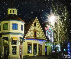 Puzle Rua com luzes de Natal