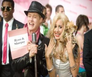 Puzle Ryan Evans (Lucas Grabeel), Sharpay Evans (Ashley Tisdale) animado