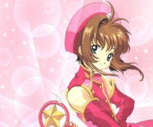 Puzle Sakura Kinomoto é a heroína das aventuras de Sakura Card Captors
