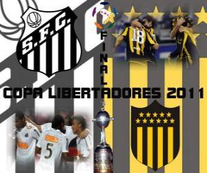 Puzle Santos FC - Montevidéu Peñarol. Final da Copa Libertadores 2011