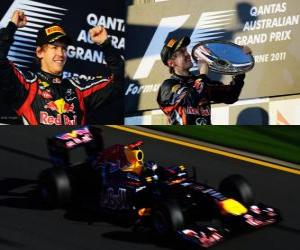 Puzle Sebastian Vettel celebra sua vitória no Grande Prémio da Austrália (2011)