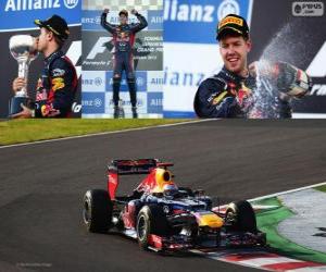 Puzle Sebastian Vettel comemora vitória no Grand Prix do Japão 2012