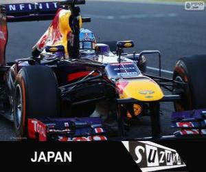 Puzle Sebastian Vettel comemora sua vitória no Grande Prémio do Japão 2013