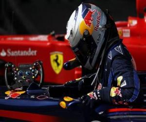 Puzle Sebastian Vettel - Red Bull - Xangai 2010