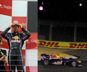 Puzle Sebastian Vettel - Red Bull - Singapore 2010 (2 º Classificado)