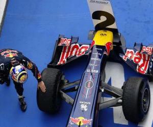 Puzle Sebastian Vettel - Red Bull - Xangai, na China Grand Prix (2011) (segundo lugar)