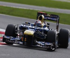 Puzle Sebastian Vettel - Red Bull - Grand Prixe Inglaterra 2012, 3 º lugar