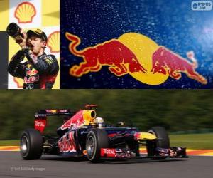 Puzle Sebastian Vettel - Red Bull - Grand Prix da Bélgica 2012, 2 ° classificado