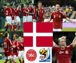 Puzle Seleção da Dinamarca, o Grupo E, na África do Sul 2010