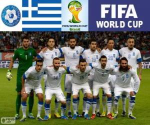 Puzle Seleção da Grécia, Grupo C, Brasil 2014