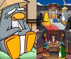 Puzle Sensei é um pingüim que vivem muito sábio no Dojo e os ensina a ser pingüins ninja