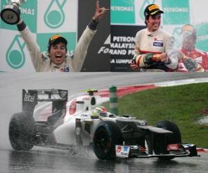 Puzle Sergio Perez - Sauber - Grande Prémio da Malásia (2012) (2º lugar)