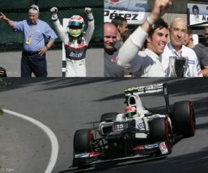 Puzle Sergio Perez - Sauber - grande prêmio do Canadá (2012) (3º lugar)