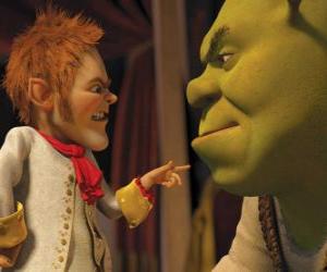 Puzle Shrek é levado através da assinatura de um pacto com o negociador afável Rumpelstiltskin