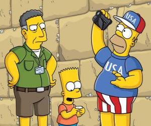 Puzle Simpson família visitar Jerusalém