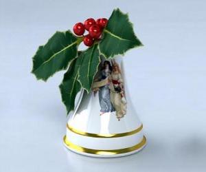 Puzle Sino de Natal decorada com azevinho