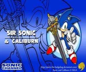 Puzle Sir Sonic, Sonic com a espada de um cavaleiro