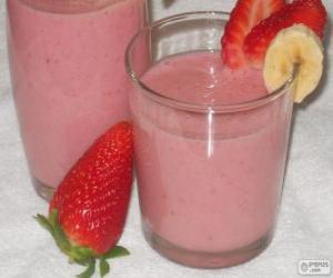 Puzle Smoothie de Morango-Banana