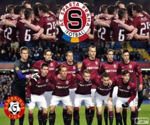 Puzle Sparta Praga, campeão da liga Checa do futebol, Gambrinus Liga 2013-2014