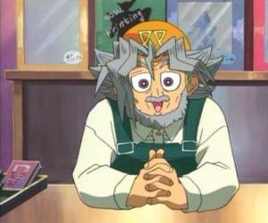 Puzle Sugoroku Muto ou Solomon Muto é o avô de  Yugi e o proprietário de uma loja de jogos de tabuleiro