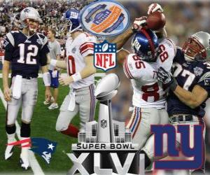 Puzle Super Bowl XLVI - New England Patriots vs New York Giants