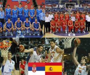 Puzle Sérvia - Espanha, um quarto para o final, FIBA World Championship 2010 Turquia