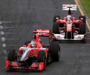 Puzle Timo Glock - Virgin - Melbourne 2010